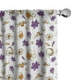 thumbnail image 1 of Floral Curtains 2 Panels Set, Digitally Generated Flowers Crocuses and Narcissus Scattered, Window Drapes for Living Room Bedroom, 56"W X 84"L, Violet Orange, by Ambesonne, 1 of 5