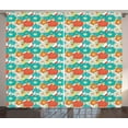 thumbnail image 1 of Ambesonne Floral Curtains 2 Panel Set, Doodle Fresh Spring, 108" x 84", Multicolor, 1 of 3