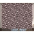 thumbnail image 1 of Ambesonne Floral Curtains 2 Panel Set, Lacy Texture Inspiration, 108" x 84", Mauve Taupe Pale Mauve, 1 of 3