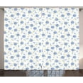 thumbnail image 1 of Ambesonne Floral Curtains 2 Panel Set, Flourishing Summer Roses, 108" x 84", Pale Yellow Blue Violet, 1 of 3