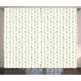 thumbnail image 1 of Ambesonne Floral Curtains 2 Panel Set, Watercolor Foliage Motif, 108" x 108", Multicolor, 1 of 3