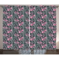 thumbnail image 1 of Ambesonne Floral Curtains 2 Panel Set, Vivid Summer Flower Bouquet, 108" x 63", Multicolor, 1 of 3