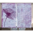 thumbnail image 1 of Ambesonne Floral Curtains 2 Panel Set, Flower Romance, 108" x 90", Lilac, 1 of 3