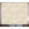 thumbnail image 1 of Ambesonne Floral Curtains 2 Panel Set, Warm Colored Paisley, 108" x 96", Cream Tan, 1 of 3