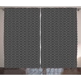thumbnail image 1 of Ambesonne Circles Curtains 2 Panel Set, Romantic Knotted Form, 108" x 84", Black and White, 1 of 3