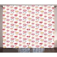 thumbnail image 1 of Ambesonne Floral Curtains 2 Panel Set, Vibrant and Doodle Style, 108" x 108", Multicolor, 1 of 3