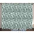 thumbnail image 1 of Ambesonne Vintage Floral Curtains 2 Panel Set, Tulip Twigs Buds, 108" x 90", Pale Sage Green White, 1 of 3
