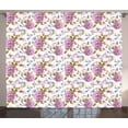 thumbnail image 1 of Ambesonne Floral Curtains 2 Panel Set, Vintage Spring Scenery, 108" x 96", Multicolor, 1 of 3