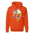 thumbnail image 1 of Floral Cute Insects Butterfly Nature Skull Fashion Graphic Hoodie Sweatshirt, Orange, Medium, 1 of 1