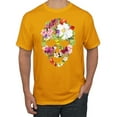 thumbnail image 1 of Floral Cute Insects Butterfly Nature Skull Fashion Graphic T-Shirt, Gold, 3XL, 1 of 1