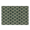 thumbnail image 1 of Floral Cutting Board, Art Nouveau Style Romantic Poppy Flowers and Ornate Nature Design, Decorative Tempered Glass Cutting and Serving Board, Small Size, Tan Grey Vermilion, by Ambesonne, 1 of 1