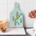 thumbnail image 1 of Floral Cutting Board, Colorful Flowers Daisies with Green Leaves Nature Garden Botanical Art Image, Decorative Tempered Glass Cutting and Serving Board, Wine Bottle Shape, Multicolor, by Ambesonne, 1 of 5