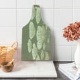 thumbnail image 1 of Floral Cutting Board, Pastel Beige Toned Flower Blooms Floret Buds Essence Nature Themed Illustration, Decorative Tempered Glass Cutting and Serving Board, Wine Bottle Shape, Taupe, by Ambesonne, 1 of 1