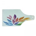 thumbnail image 1 of Floral Cutting Board, Rainbow Colored Flower Petals in Watercolors Painting Style Vibrant Modern Art, Decorative Tempered Glass Cutting and Serving Board, Wine Bottle Shape, Multicolor, by Ambesonne, 1 of 1