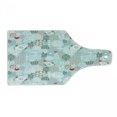 thumbnail image 1 of Floral Cutting Board, Valentines Day Themed Little Birds Hearts and Numerous Abstract Flower Concepts, Decorative Tempered Glass Cutting and Serving Board, Wine Bottle Shape, Multicolor, by Ambesonne, 1 of 1