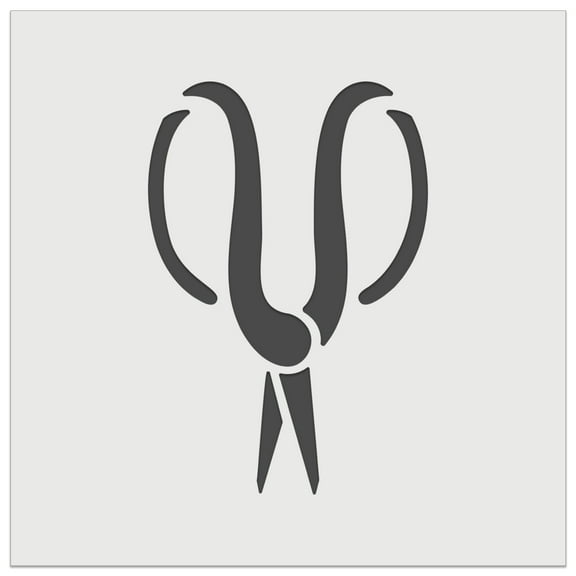 Floral Cutting Scissors DIY Cookie Wall Craft Stencil - 5.5 Inch