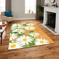 thumbnail image 1 of Floral Daisy Area Rugs, Yellow White Green Tropical Carpet, Soft Non-Skid Carpet Throw Rug For Kids Teen Girls Boys Bedroom Living Room Bathroom Classroom Office 3 x 4ft, 1 of 6
