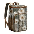 thumbnail image 1 of Floral Daisy Backpack Cooler, Waterproof Insulated Cooler Bag with Wildflower Art, Vintage Spring Picnic Lunch Backpack for Women, Men, Students, Camping & Office, 1 of 6
