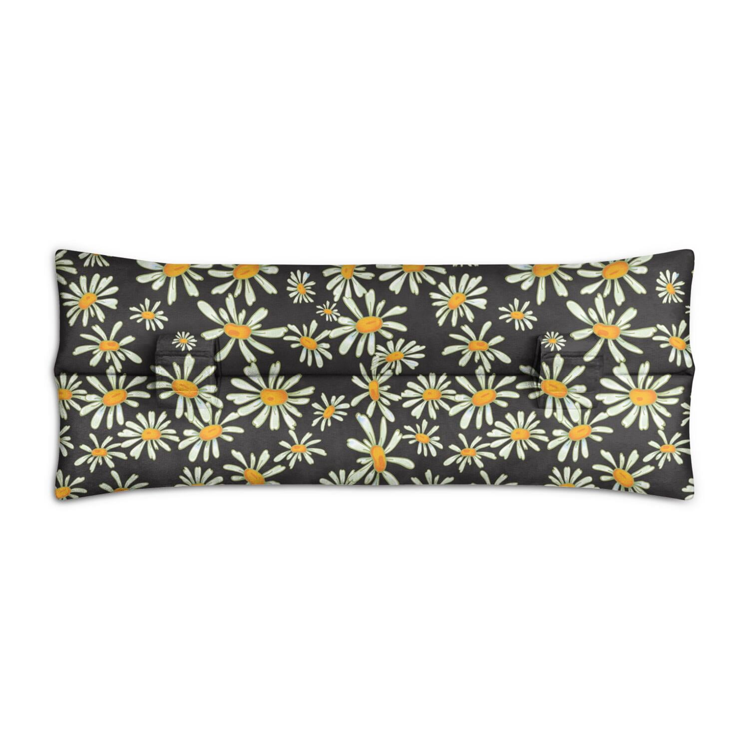 Floral Daisy Pattern Post Surgery Seatbelt Pillow - Vintage Mastectomy Cushion for Car - Cute Pressure Relief Pad for Breast Surgery Recovery