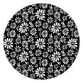 thumbnail image 1 of Floral Daisy Pattern Round Tablecloth with Elastic Edge, Easy Care Table Cover for Kitchen or Dining, Fits 44-52" Tables, 1 of 7