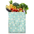 thumbnail image 1 of Floral Daisy Pattern Shopping Bag - Foldable, Durable & Washable Reusable Tote for Daily Use, 1 of 6
