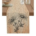 thumbnail image 1 of Floral Daisy Retro Minimalist Table Runner Cotton Linen Wedding Dining Table Cover Cloth Home Kitchen Decoration Placemat, 1 of 4