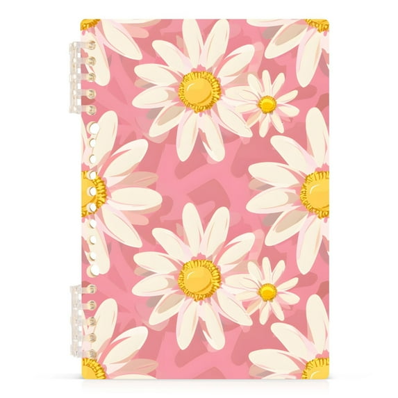 Floral Daisy Spiral Journal Notebook College Ruled Notebook 8.3" x 5.7" A5 Lined Thick Paper Page