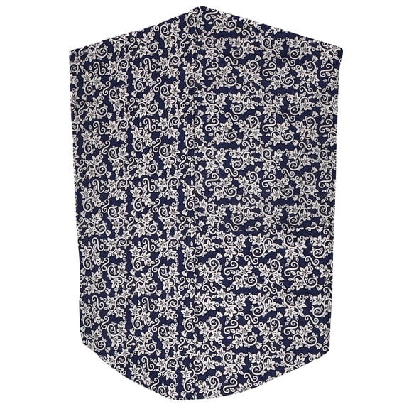 Floral Damask Coffee Maker Cover by Penny's Needful Things (Navy Blue)