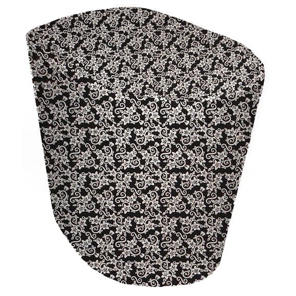 Floral Damask Cover Compatible with Keurig Coffee Maker by Penny's Needful Things (Black) (K-Mini/Plus)