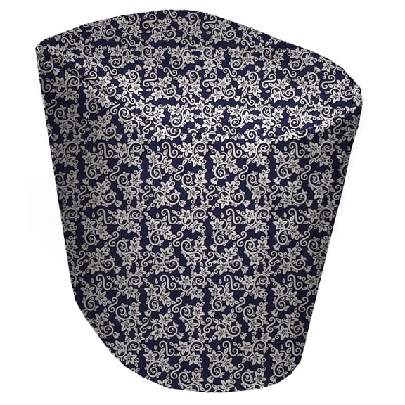 Floral Damask Cover Compatible with Keurig Coffee Maker by Penny's Needful Things (Navy Blue) (Express K26)