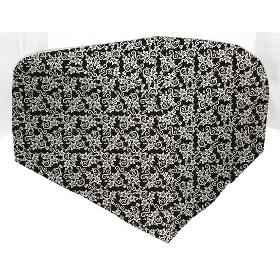 Floral Damask Cover Compatible with Ninja Foodi Grill by Penny's Needful Things (Black)