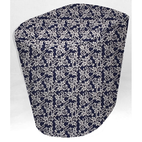 Floral Damask Food Processor Cover by Penny's Needful Things (Small, Navy Blue)