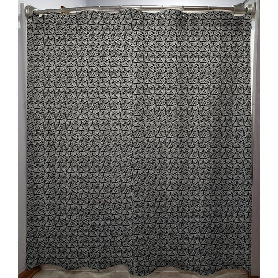 Floral Damask Shower Curtain by Penny's Needful Things (Black)