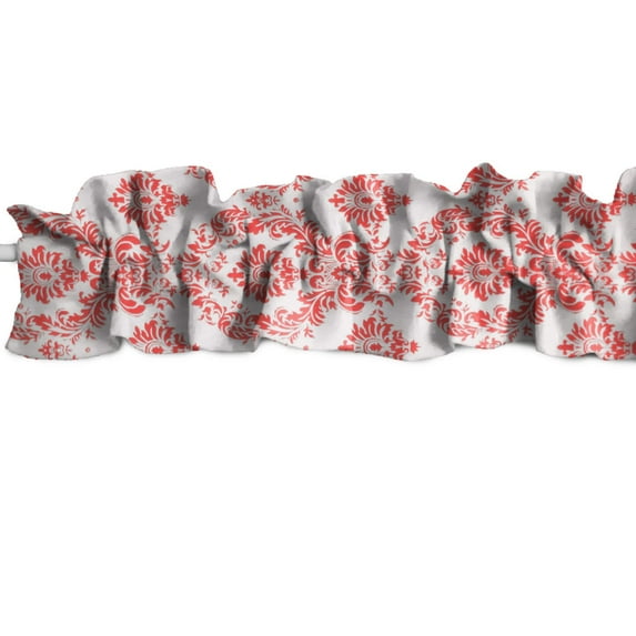 Floral Damask Taffeta Curtain Sleeve Topper Window Treatment More Colors