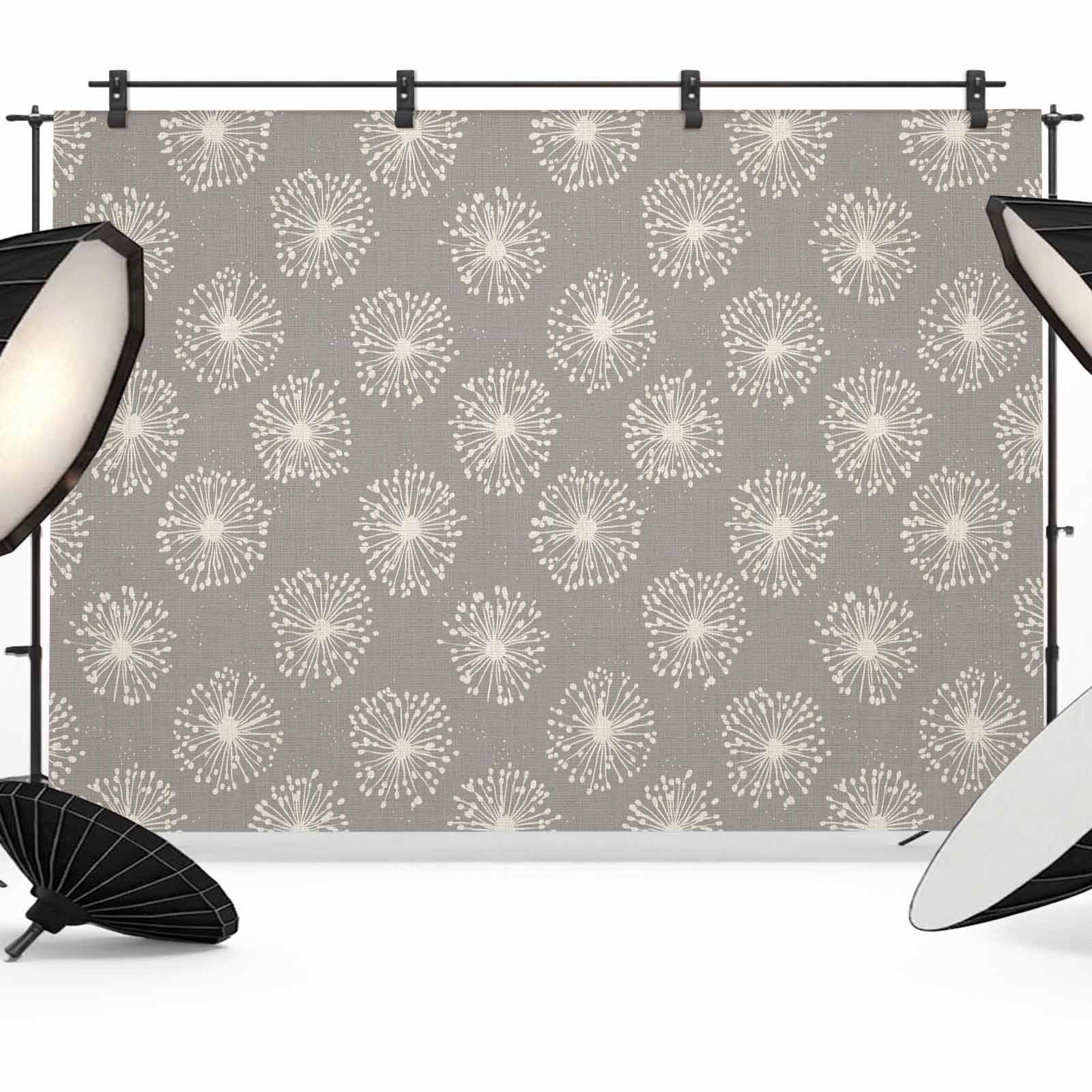 Floral Dandelion Photography Backdrop 8x6FT, Plan Brown Linen Farm ...