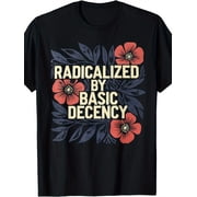 Floral Decency Statement Graphic T Shirt for Women Vintage