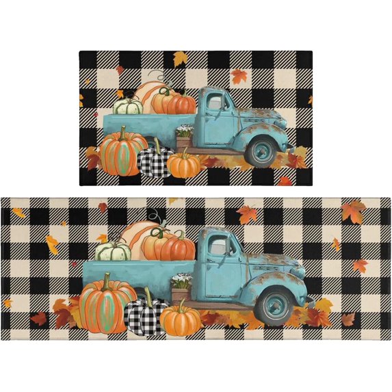 Floral Decor Door Mat Welcome Flowers Doormat Non Slip Colorful Farmhouse Entrance Reusable Home for Decoration Front Door Mats Indoor Outdoor Rug 17" x 30"(Flower 1)