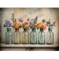 thumbnail image 1 of Floral Decor Flower & Bottle Retro Aluminum Sign 5.5x8 IN Metal Tin Sign Garden Flower Wall Art Spring Bedroom Decor Tin Garden Signs for Outside Yard Sign, 1 of 6