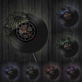 thumbnail image 1 of Floral Decor Wall Clock Made From Vintage Vinyl Record Beautiful Flower Artwork Unique Home Decor Modern Design Clock Wall Watch, 1 of 8