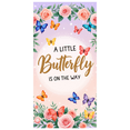 thumbnail image 1 of Floral Decoration Butterfly Baby Shower Banner Colorful Design for Pregnancy Announcement Gender Reveal Garden Party, 1 of 7