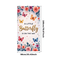 thumbnail image 1 of Floral Decoration Butterfly Baby Shower Banner Colorful Design for Pregnancy Announcement Gender Reveal Garden Party, 1 of 7