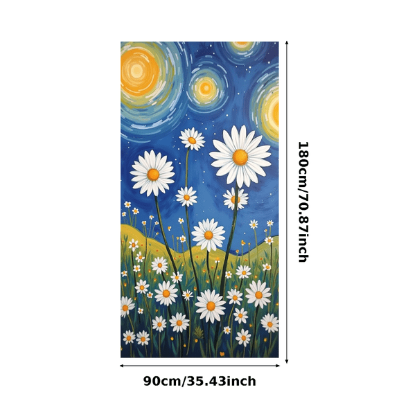 Floral Decoration Daisy Banner Starry Night Art Flower Design Nature Background for Wedding Event Home Decor Photography