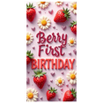thumbnail image 1 of Floral Decorations Berry First Birthday Strawberry Theme Banner Daisy Design for First Birthday Party Kids Celebration, 1 of 8