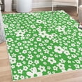 thumbnail image 1 of Floral Decorative Rug, Graphic Daisy Blossoms Design Colorful Background Spring Flowers Art, Quality Carpet for Bedroom Dorm and Living Room, 6 Sizes, Shamrock Green, by Ambesonne, 1 of 4
