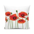 Floral Decorative Standard Size Pillowcase,Poppies of Spring Season