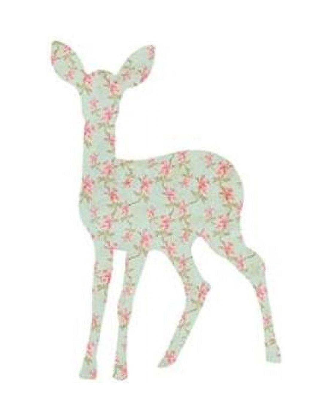 Floral Deer Canvas Art - Tara Moss (22 x 28)