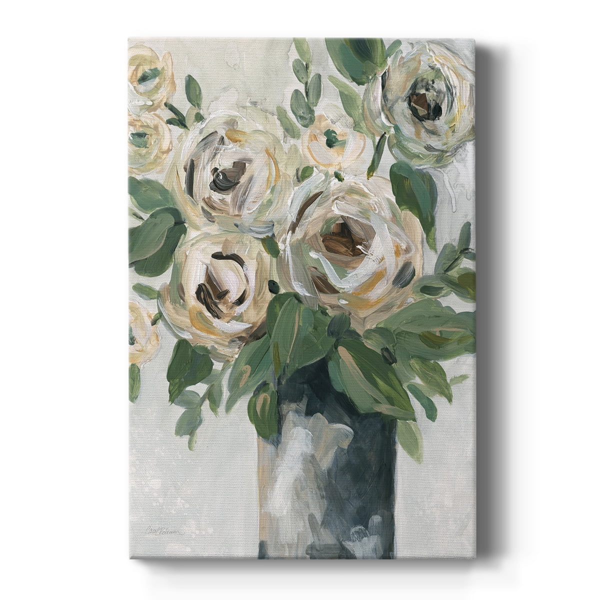 Floral Depth Premium Gallery Wrapped Canvas - Ready to Hang