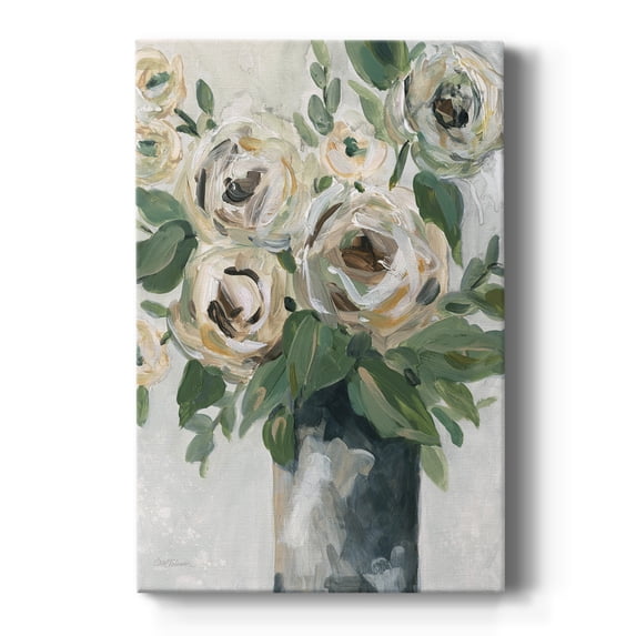 Floral Depth Premium Gallery Wrapped Canvas - Ready to Hang