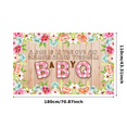thumbnail image 1 of Floral Design Baby Shower Banner Polyester BBQ Event Decor for Baby Shower Gender Reveal BBQ Party, 1 of 6