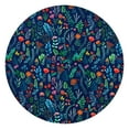 thumbnail image 1 of Floral Design Elastic Round Tablecloth, Durable Polyester for Dining Table, Reusable and Water-Resistant, Fits 44-52 Inch Tabletop, 1 of 5